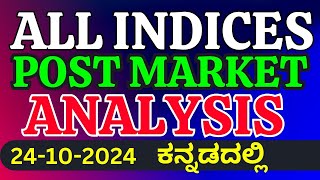 POST MARKET ANALYSIS Kannada 24102024  HEDGING STAR cadayanandbongale [upl. by Leaper711]