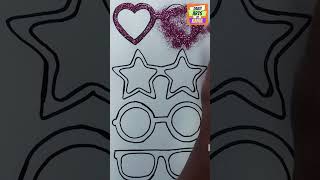 Sunglasses with Glitter glitter drawing stepbystep sunglasses shorts kidsvideo [upl. by Aisatan]