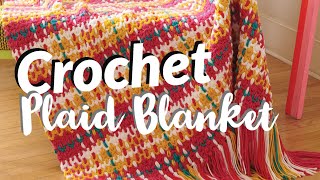 Rad Plaid Crochet Blanket  The Crochet Crowd [upl. by Siloum]