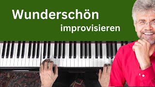 Klavier Improvisieren für Einsteiger – einfache Methode – Akkordschema II  V  I [upl. by Hecklau356]