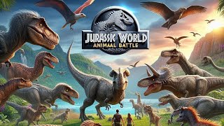 DINO DAMAGES BATTLE LEVEL  JURASSIC WORLD THE GAME [upl. by Nautna853]