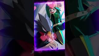 Tsuyu x Tokoyami edit My Hero Academia edit anime edit amv edit amv anime amv amv love 💜💚 [upl. by Idnic]