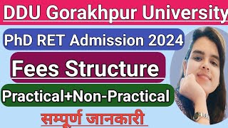 DDU PhD RET Admission 2024 Fees Structure Full Time PhD Practical amp Non Practical [upl. by Llydnek]