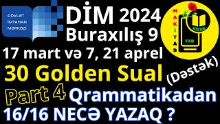 17 mart 2024 və 7 21 aprel 2024 BURAXILIŞA DƏSTƏK İngilis dili 30 Golden Sual 9cu Sinif Part 4 [upl. by Eldrida]