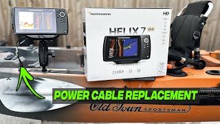 HOW To Replace Helix 7 Power Cable  NEW Kayak Lights [upl. by Dabney693]