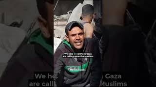 A scream from a Palestinian in the Beit Lahiya project in besieged northern Gaza free palestine [upl. by Atnahsal]