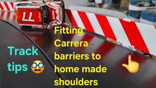 How to connect Carrera barriers to homemade 8mm boarders carrera slotcarsareback slotcars hobby [upl. by Elyse]