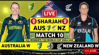 LIVE AUSW vs NZW 10th Match WT20 World Cup 2024 [upl. by Hortense]