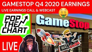 GameStop GME STOCK  Q4 2020 EARNINGS CONFERENCE CALL AND LIVE WEBCAST  POP THE CHART  YouTube [upl. by Atonsah509]