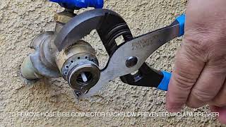 Remove Hose Bibb Connector back flow Preventer Vacuum Breaker [upl. by Deina]