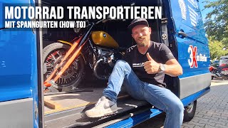 Wie sichere ich mein Motorrad für den Transport ab [upl. by Eiralc]