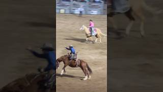 Bareback horse rider puts on a show rodeo [upl. by Allegra]