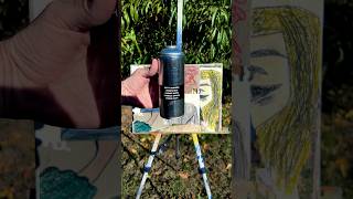 Spraying winsornewton Matt Varnish Art Talk No1 [upl. by Stich]