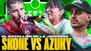 LA MEJOR BATALLA 👑 BLON REACCIONA A SKONE VS AZUKY FMS MEXICO 🇲🇽 [upl. by Felicdad]