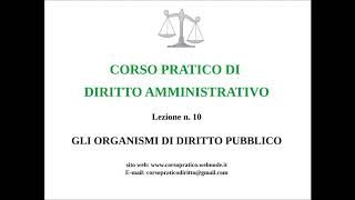 10 GLI ORGANISMI DI DIRITTO PUBBLICO [upl. by Ardekahs]