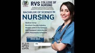 RVS COLLEGE OF NURSING Anatomy physiology Pharmacology Pathophysiology nursingcare [upl. by Urbai]