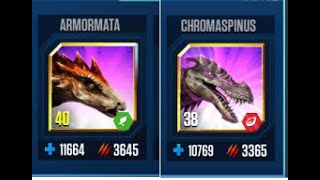 ARMORMATA VS CHROMASPINUS II Jurassic World The Game II Dinosaurs Game [upl. by Rosenquist24]