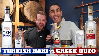 BRITISH LADS TRY TURKISH RAKI VS GREEK OUZO [upl. by Nytsud328]