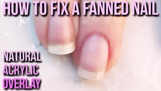 How to Correct a Fanned Nail with Natural Acrylic Overlay  Naio Nails Tutorial manicure transparent [upl. by Dahl]