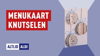 DIY een menukaart knutselen voor Kerst  Altijd ALDI [upl. by Drofwarc]