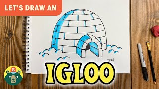 How to draw an IGLOO   Episode 118 [upl. by Socin]