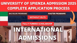 University of Spienza Admissions 2025 Italy Admissions 2025  Speinza University complete Process [upl. by Ettenwad]