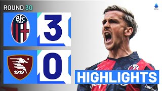 BOLOGNASALERNITANA 30  HIGHLIGHTS  Bologna Continue Champions League Push  Serie A 202324 [upl. by Garlen645]