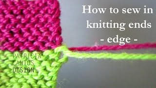 How to sew in knitting ends at edge [upl. by Hebel230]