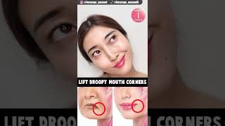 Lip Corners Lift Exercise for Sagging cheeks Droopy Mouth Corners shorts [upl. by Salguod]