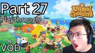 Animal Crossing New Horizons Full Playthrough  Part 27  Catching All The Fish in ACNH [upl. by Ahsemrac]