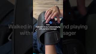 He keeps using my hand massager seems to really like it massager giftideas husband pov [upl. by Hacker]