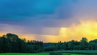 Dark Thunderstorm Approaching Over Valley  Calm Before the Storm Ambience 10Hours 241 [upl. by Ayatnwahs]