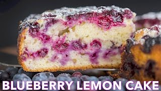 Dessert Blueberry Lemon Cake Recipe  Natashas Kitchen [upl. by Anyk]