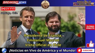 🔴MINUTO A MINUTO🔴MACRON EN CHILE [upl. by Popelka]