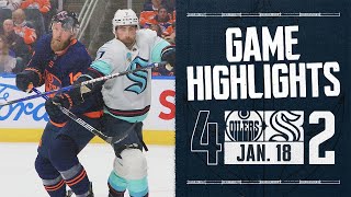 Seattle Kraken at Edmonton Oilers  118 Game Highlights [upl. by Ayin174]