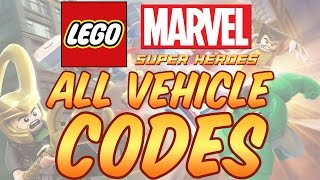 Lego Marvel Super Heroes  All Vehicle Codes [upl. by Lama]