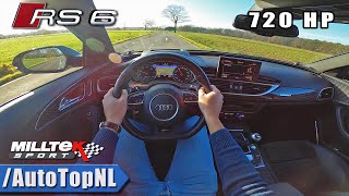 720HP AUDI RS6 PERFORMANCE  MILLTEK EXHAUST  POV Test Drive by AutoTopNL [upl. by Duester]