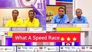 Intense Speed Race Between Presec and Pope Johns🔥🔥🔥NSMQ2024 [upl. by Rudich960]