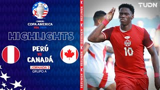 HIGHLIGHTS  Perú vs Canadá  Copa América 2024  J2  TUDN [upl. by Yebba]