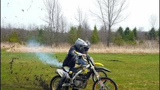 Suzuki RMZ 450 Burnout to The Face [upl. by Lynn]