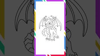 Drawing Spyro  Skylanders Spyros Adventure1 Cartoon [upl. by Kramer]