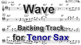 Wave by Antônio Carlos Jobim  Backing Track for Tenor Sax Revised [upl. by Emelina]