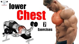 افضل 7 تمارين تستهدف عضلات اسفل الصدر  lower chest exercises [upl. by Shamus]