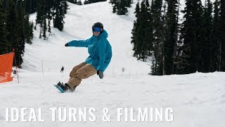 Ideal Turns amp Filming On A Snowboard [upl. by Silvia]