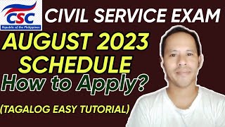 HOW TO FILE CIVIL SERVICE EXAM August 19 2023 Schedule [upl. by Reivad]