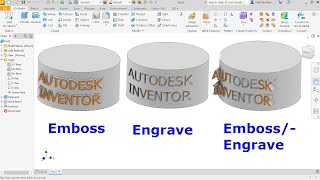 Autodesk Inventor 2023 Emboss Engrave [upl. by Aidualc113]