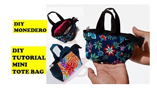 DIY TUTORIAL MONEDERO DE GRAN CAPACIDADCOIN PURSEMINI TOTE BAG [upl. by Jon]