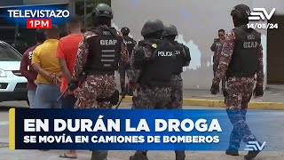 Durán La droga se movía en camiones de bomberos  Televistazo 1PM ENVIVO🔴 [upl. by Ahsein722]