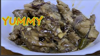 CHICKEN FEET ADOBO  MUKBANG  FerdzampAbby [upl. by Pooi]