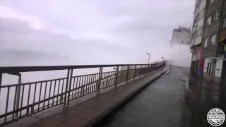 Malpica De Bergantiños Temporal 08 02 2016 [upl. by Krawczyk172]